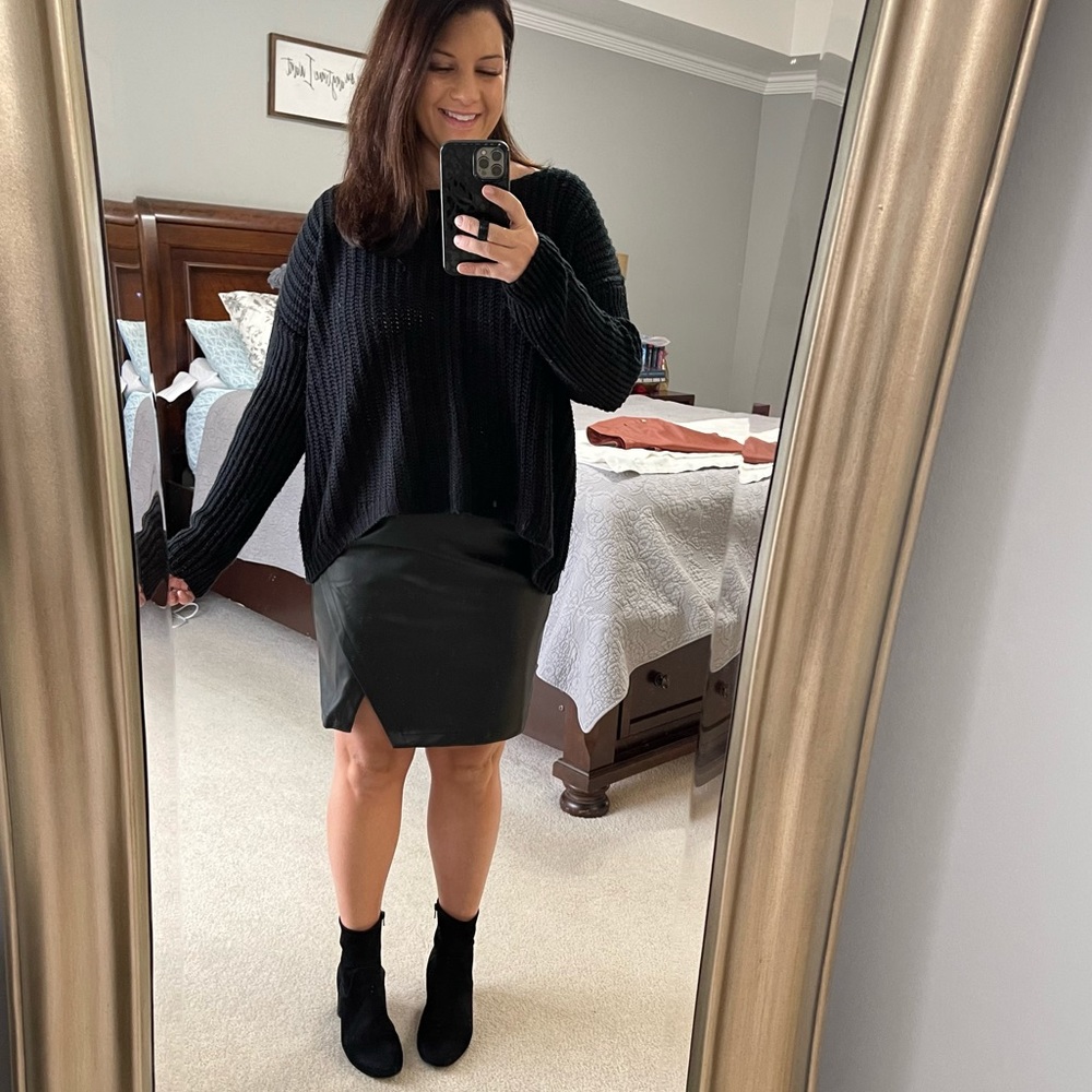 NWT Faux Leather Shirt